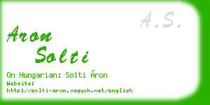 aron solti business card